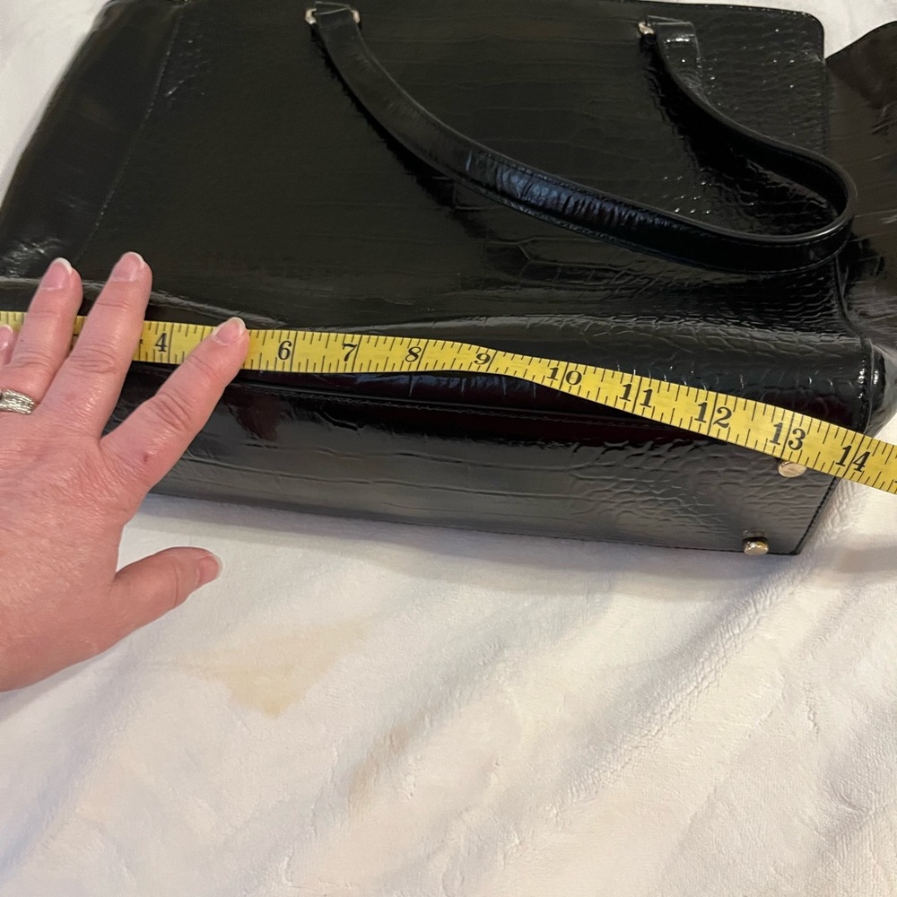 KATE SPADE ♠️ LARGE BRISTOL DRIVE CROCODILE ELISSA IN BLACK NWT - Picture 9 of 15